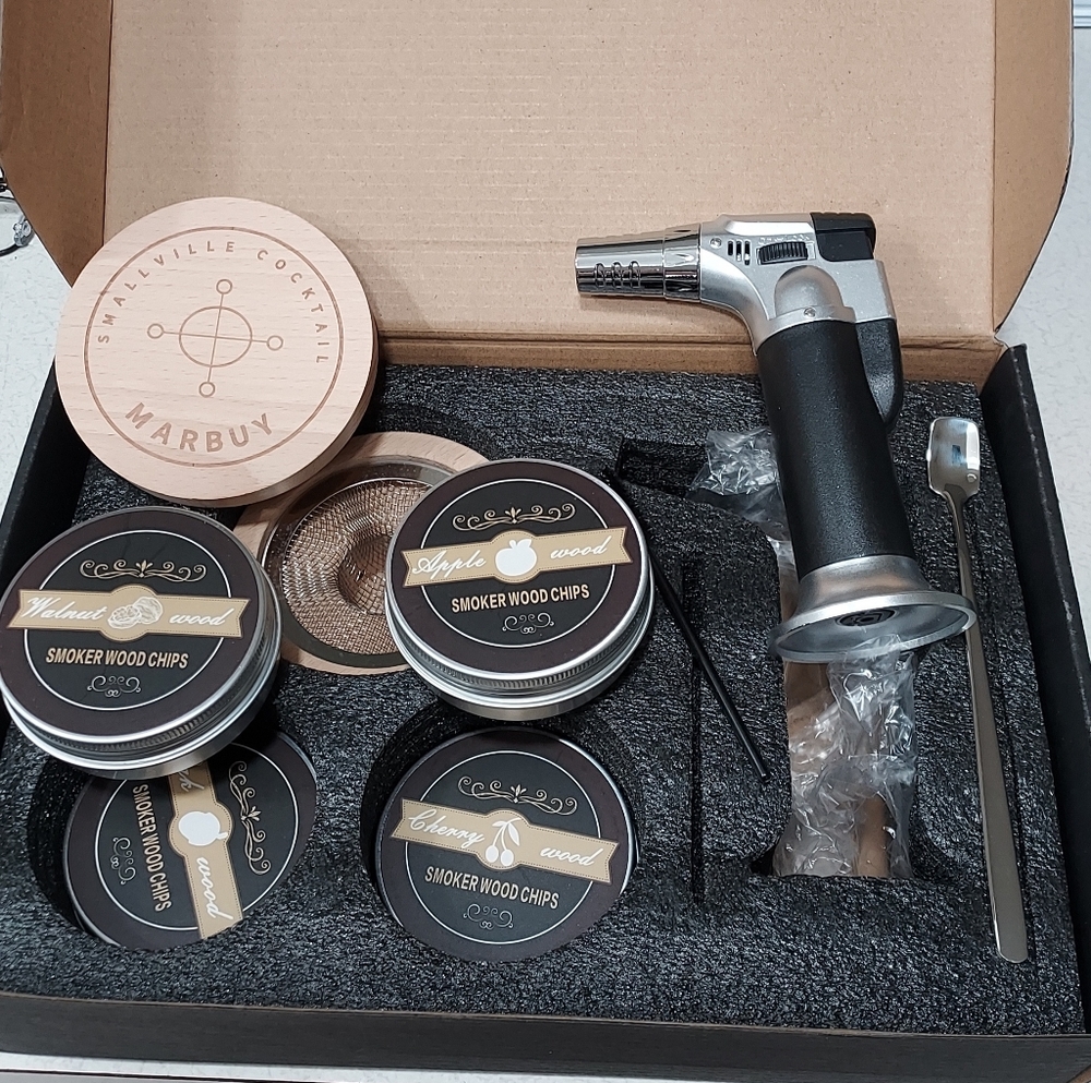 8pc Marbuy Coctail Smoker Kit 4 Smoke Flavors NIB